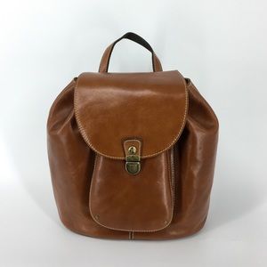 Patricia Nash Leather Backpack Heritage Brown